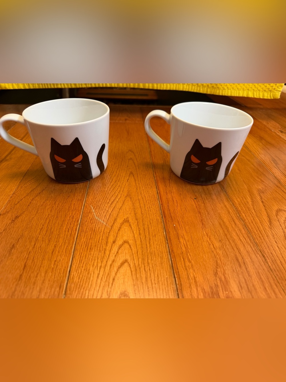 IKEA KUSTFYR Halloween Cat Mugs Set of 2
